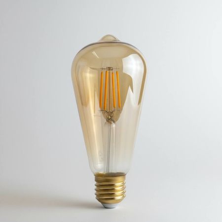 LED лампа Edisons ST64 Short  Gold E27 6W 2200K димована Premium, зображення 3