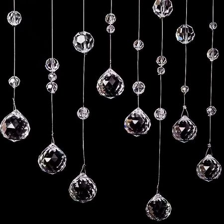 Штора зі скляних бусин діаметром 6 мм, 8 мм, 10 мм, 16 мм, 20 мм (за 1 нитку довжиною 1 м), зображення 2