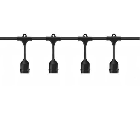 Вулична ретро гірлянда Дроп Лайт Е27 IP65 (крок 50 см, 2 патрона Е27 на 1 метр) Вибір довжини кратно 1 м Premium, зображення 4