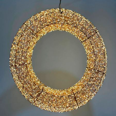 Світлодіодний новорічний вінок DecoLUX 110 см 8000LED супер яскравий з м'яким мерехтінням об'ємний - Комплект для самостійного збирання, Діаметр, мм: 1100, Кількість джерел світла: 8000, Спосіб поставки: комплект для самостійного збирання, зображення 17