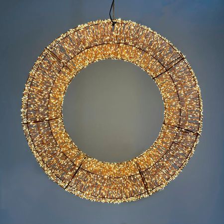 Світлодіодний новорічний вінок DecoLUX 110 см 8000LED супер яскравий з м'яким мерехтінням об'ємний - Комплект для самостійного збирання, Діаметр, мм: 1100, Кількість джерел світла: 8000, Спосіб поставки: комплект для самостійного збирання, зображення 5