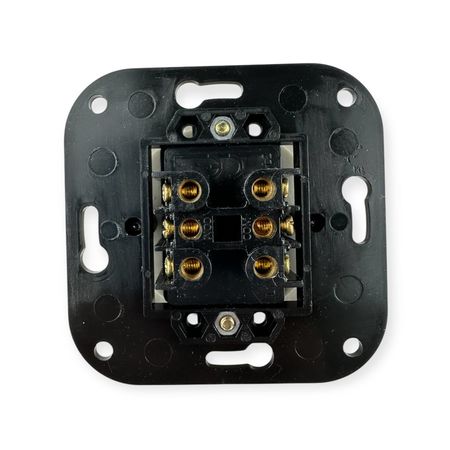 Ретро вимикач керамічний Keruida сірий 2-клавішний прихованого монтажу, Тип вимикача: двоклавішний, Форма рамки: кругла, Колір основи: сірий, зображення 4