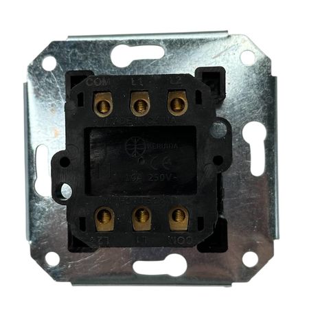 Ретро вимикач керамічний Keruida чорний поворотний 1-клавішний прихованого монтажу без рамки, Тип вимикача: одноклавішний, Колір основи: чорний, зображення 3