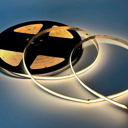 Преміум LED стрічка COB 24V 10W 3000K (теплий) 1000Lm CRI90 8mm, зображення 5