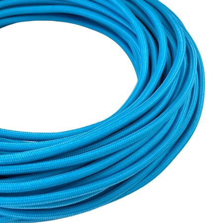 Провод прямой Светло-голубой 2х0,5мм (ГОСТ) в тканевой оплетке Premium, Цвет провода: светло-голубой - Edisons