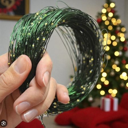 Гирлянда новогодняя Конский Хвост 1200LED 30 нитей по 2м цвет Теплый Белый режим: мигает каждый 6 LED от 220В зеленый провод Premium, изображение 16 - Edisons