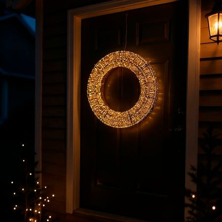 Світлодіодний новорічний вінок DecoLUX 50см 3000LED супер яскравий з м'яким мерехтінням об'ємний, Діаметр, мм: 500, Кількість джерел світла: 3000, Спосіб поставки: зібраний світлодіодний вінок, зображення 13