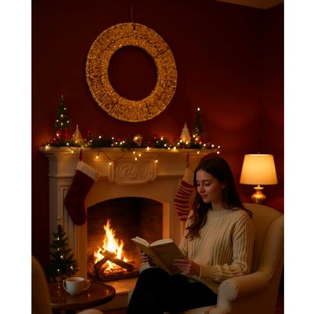 Світлодіодний новорічний вінок DecoLUX 50см 4000LED супер яскравий з м'яким мерехтінням об'ємний - Комплект для самостійного збирання, Діаметр, мм: 500, Кількість джерел світла: 4000, Спосіб поставки: комплект для самостійного збирання, зображення 10