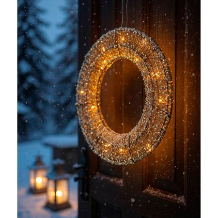 Світлодіодний новорічний вінок DecoLUX 110 см 8000LED супер яскравий з м'яким мерехтінням об'ємний - Комплект для самостійного збирання, Діаметр, мм: 1100, Кількість джерел світла: 8000, Спосіб поставки: комплект для самостійного збирання, зображення 7