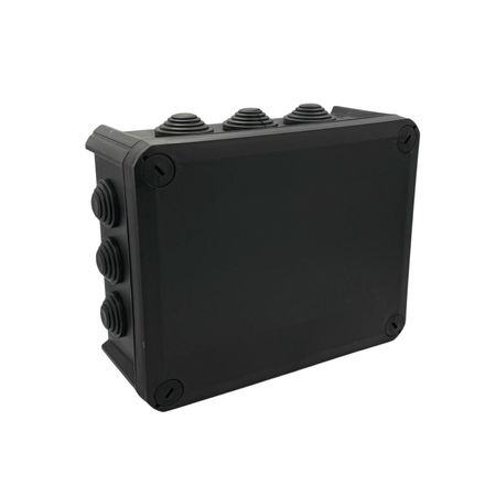 Коробка распределительная герметичная наружная квадратная IP66 190х150x75 мм черная - Edisons