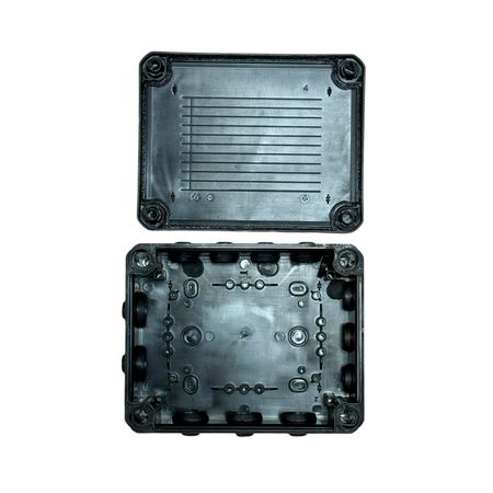 Коробка распределительная герметичная наружная квадратная IP66 190х150x75 мм черная, изображение 3 - Edisons