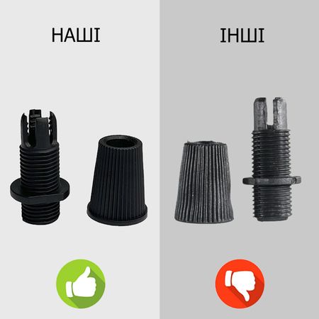 Набір 50 шт. Втулок фіксаторів проводу для патронів Е27 і Е14 (чорні) Premium, Кількість: 50 шт., Колір: чорний, зображення 4