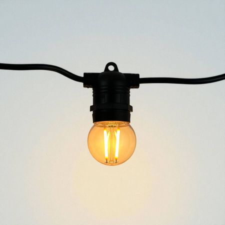 Набір з 25 LED ламп Edisons G45 E27 2W 2200K прозрачная пластиковая колба, Кількість: набор 25 шт., Колір ковби: прозора, зображення 9