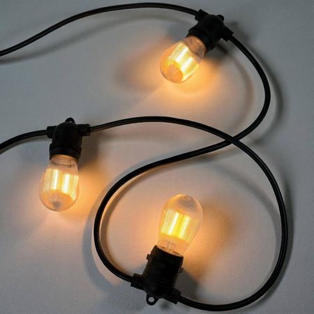 Набор из 10 LED ламп Edisons ST45 Ripple E27 2W 2200K прозрачная пластиковая колба, Количество: набор 10 шт., изображение 6 - Edisons