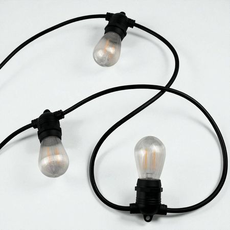 Набор из 10 LED ламп Edisons ST45 Ripple E27 2W 2200K прозрачная пластиковая колба, Количество: набор 10 шт., изображение 7 - Edisons