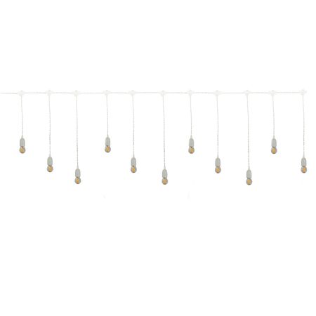 Pетpо-Гірляндa бурулька біла на крученому проводі Твіст 5 м 11 патронів (Без ламп), зображення 2