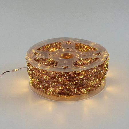 LED гирлянда новогодняя Капля росы 4000LED 200м цвет Теплый Белый, режим: мерцает каждый 10 диод, от 220В медный провод, изображение 5 - Edisons