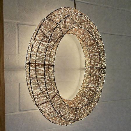 Світлодіодний новорічний вінок DecoLUX 60см 4000LED супер яскравий з м'яким мерехтінням об'ємний, Діаметр, мм: 600, Кількість джерел світла: 4000, Спосіб поставки: зібраний світлодіодний вінок, зображення 9