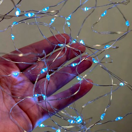 Гирлянда новогодняя Конский Хвост 200LED 10 нитей по 2м цвет Холодный Белый режим статика и мерцание от батареек и USB, изображение 6 - Edisons