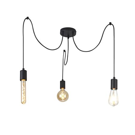 Люстра паук  в стиле лофт на 3 лампы Эдисона розетка 100 мм черная, Вид люстри Павук: 22, изображение 2 - Edisons