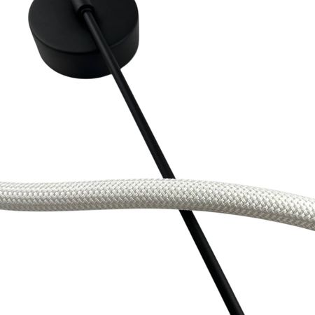 Бра Nordik A неон в тканинному обплетенні 3000К чорне 1,1м, зображення 9