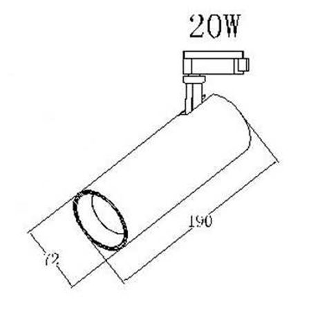 Трековий світильник Real чорний 20W 3000K Premium, зображення 2