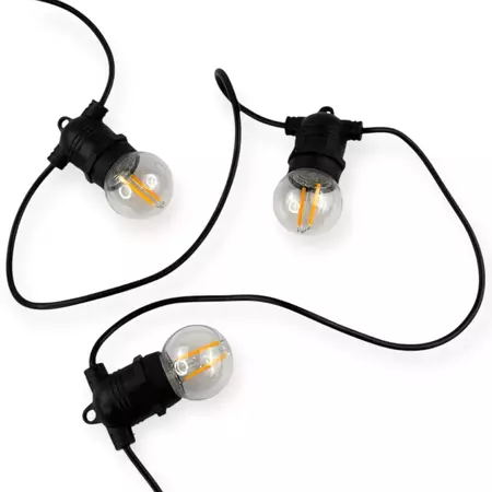 Набір 10шт LED ламп Edisons G45 E27 2W 2200K прозора пластикова колба, зображення 7