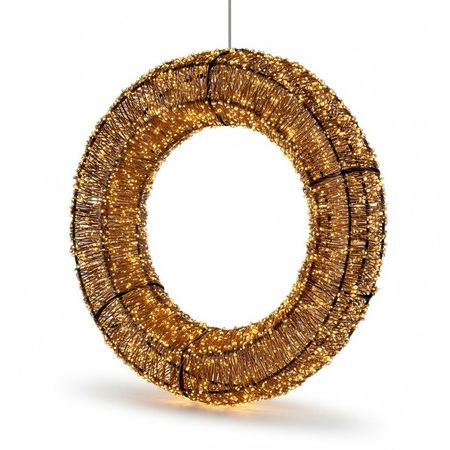 Світлодіодний новорічний вінок DecoLUX 40 см 4000LED супер яскравий з м'яким мерехтінням об'ємний - Комплект для самостійного збирання, Діаметр, мм: 400, Кількість джерел світла: 4000, Спосіб поставки: комплект для самостійного збирання, зображення 14