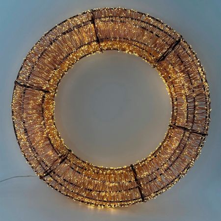 Світлодіодний новорічний вінок 40 см 300LED тепле світло [CLONE], Діаметр, мм: 400, Кількість джерел світла: 3000, Спосіб поставки: комплект для самостійного збирання, зображення 5