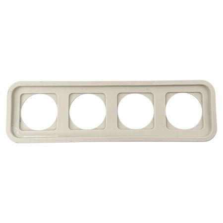 Рамка керамічна квадратна Keruida біла на 4 поста для прихованого монтажу, зображення 2