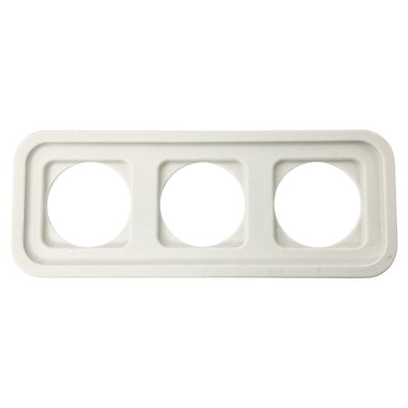 Рамка керамическая квадратная Keruida белая на 3 поста для скрытого монтажа, изображение 3 - Edisons