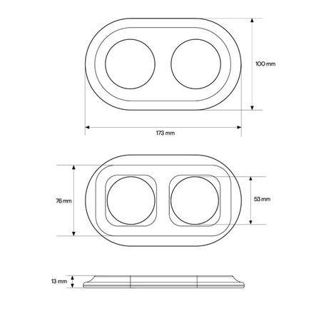 Рамка керамічна Keruida біла на 2 пости для прихованого монтажу, зображення 2