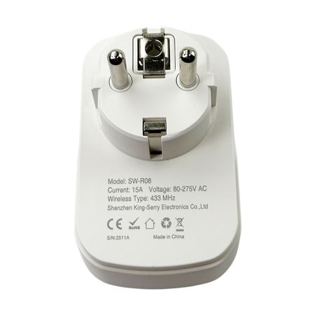 Комплект із розумної бездротової розетки SW-R08 та 1-канального пульта CK1, зображення 7