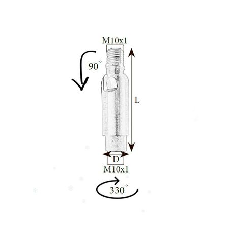 Шарнир наклонный черный 180°/330°, изображение 3 - Edisons