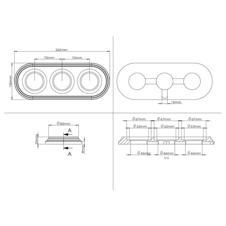 Рамка деревянная Keruida светлая на 3 поста для накладных выключателей, изображение 5 - Edisons