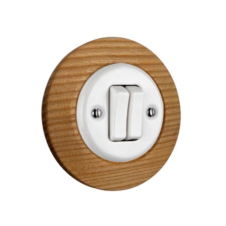 Рамка дерев'яна (Ясен) на 1 пост для прихованного монтажу, зображення 7