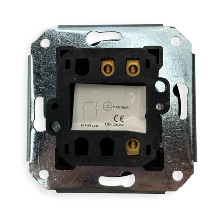 Ретро вимикач керамічний Keruida білий поворотний 2-клавішний прихованого монтажу з квадратною рамкою, Тип вимикача: двоклавішний, Форма рамки: квадратна, Колір основи: білий, зображення 3