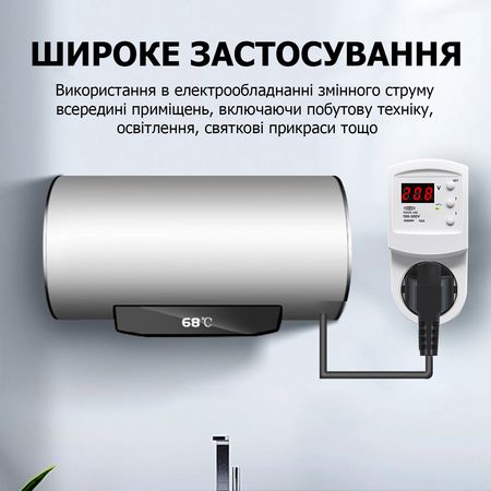 Розетка-реле контролю напруги TOMZN з термозахистом, зображення 6