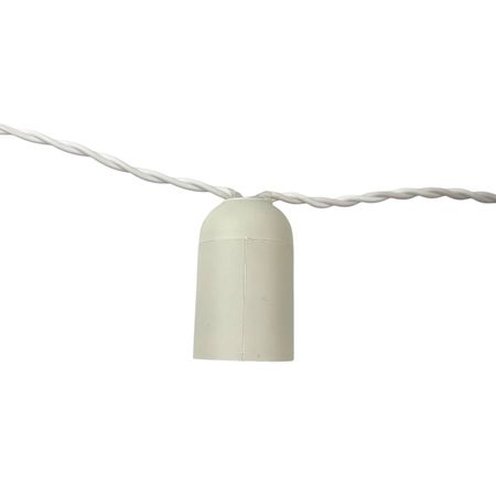 Pетpо гирляндa для приміщень нa білому крученому провoді з 11 пластиковими патронами 5м (без ламп), зображення 6