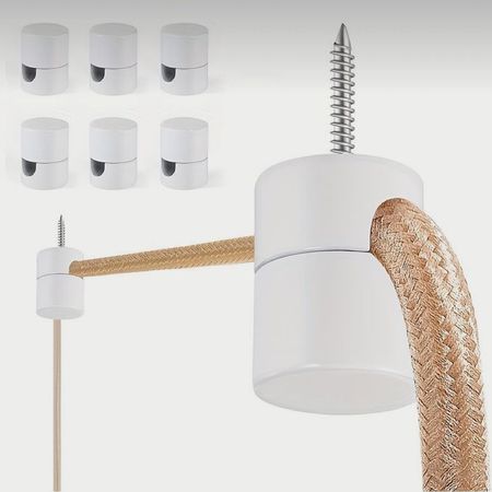 Крепление фиксатор провода D10 металлическое для наружной проводки белое, изображение 2 - Edisons