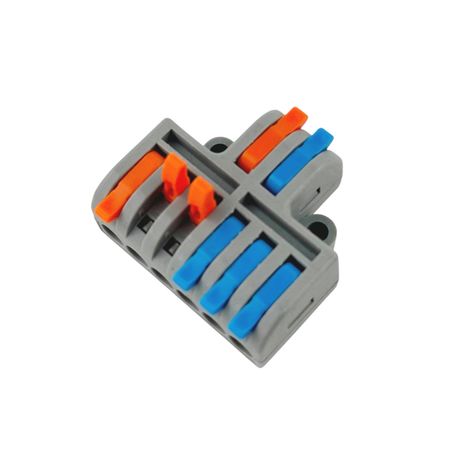 Клема розгалужувач M26A типу WAGO 2 на 6 проводів 0.08–4 мм²/12–28AWG 32А 250В важільний затискач Premium, Кількість: 1 шт., зображення 4