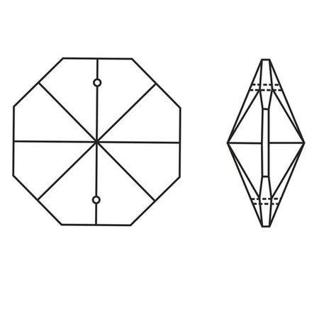 Восьмигранная бусина 24 мм 10 шт стекло хрусталь для люстр и декора, изображение 2 - Edisons