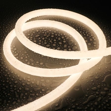 Premium гнучкий круглий LED неон 24mm  із стрічкою 4000 К 16 W/m 5 метрів + заглушки силіконові+ блок живлення виносний 170 W, зображення 11