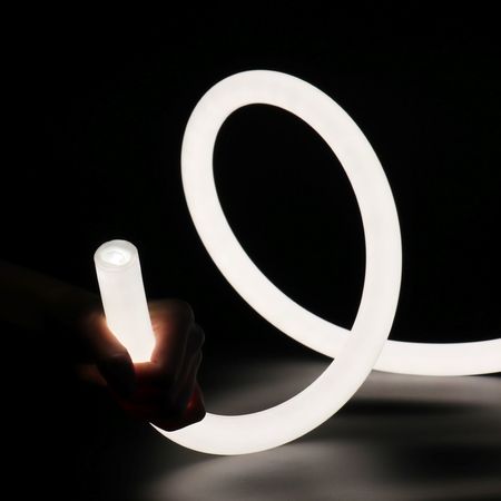 Premium гнучкий круглий LED неон 24mm  із стрічкою 4000 К 16 W/m 5 метрів + заглушки силіконові+ блок живлення виносний 170 W, зображення 14