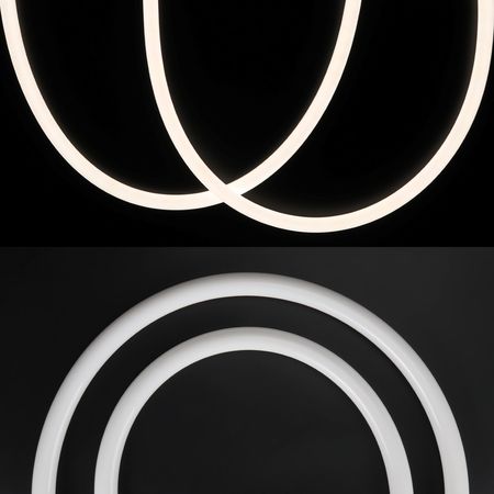 Premium гнучкий круглий LED неон 24mm  із стрічкою 4000 К 16 W/m 5 метрів + заглушки силіконові+ блок живлення виносний 170 W, зображення 6
