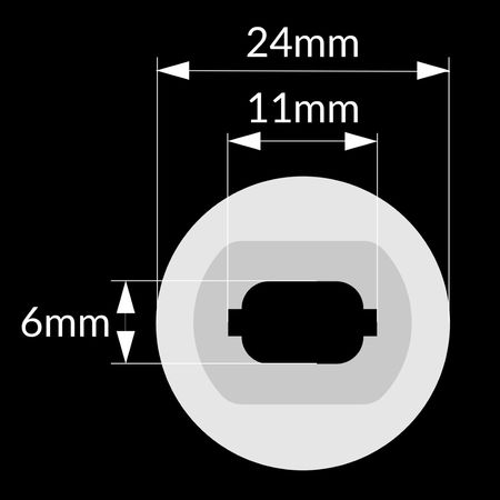 Premium гнучкий круглий LED неон 24mm  із стрічкою 4000 К 16 W/m 5 метрів + заглушки силіконові+ блок живлення виносний 170 W, зображення 8