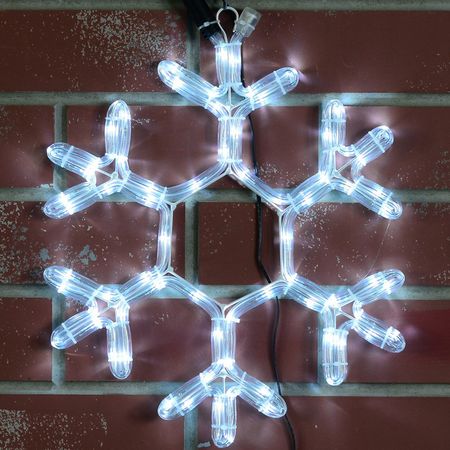 Гірлянда зовнішня DELUX MOTIF Snowflake 0,4м 12 flash IP44 білий, зображення 6