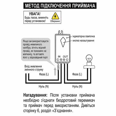 Розумний приймальний блок Senso 80-275V SW-R01 для бездротового вимикача (Wi-Fi + 433 МГц), зображення 6