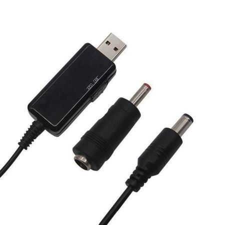 Кабель преобразователь USB-DC для роутера 9V/12V до 0,7А с переключателем, питание от PowerBank, DC 5.5×2.1 с переходником, изображение 7 - Edisons
