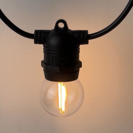 Уличная ретро гирлянда Стринг Лайт Е27 IP65 (1 патрон Е27 на 1 метр) Выбор длины кратно 5 м Premium, изображение 14 - Edisons